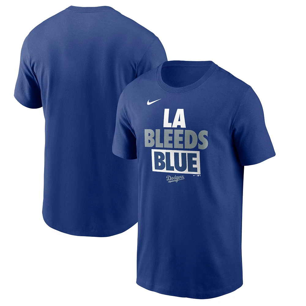 T-shirt Nike Royal Los Angeles Dodgers Rally Rule pour homme