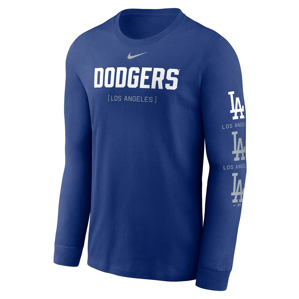 Men's Nike Royal Los Angeles Dodgers Repeater Long Sleeve T-Shirt