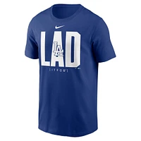 T-shirt Nike Royal Los Angeles Dodgers avec tableau de bord pour homme