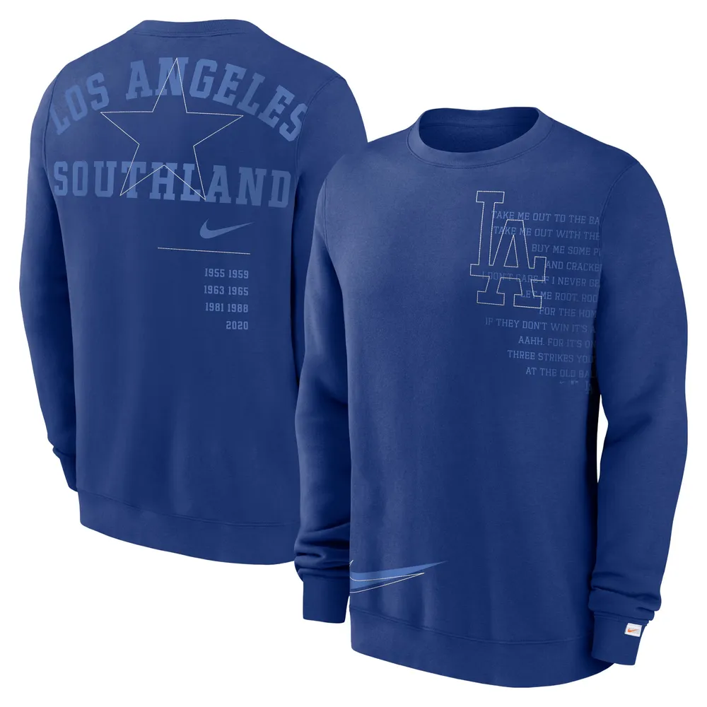 Sweat-shirt à enfiler Nike Royal Los Angeles Dodgers Statement Ball Game Fleece pour homme