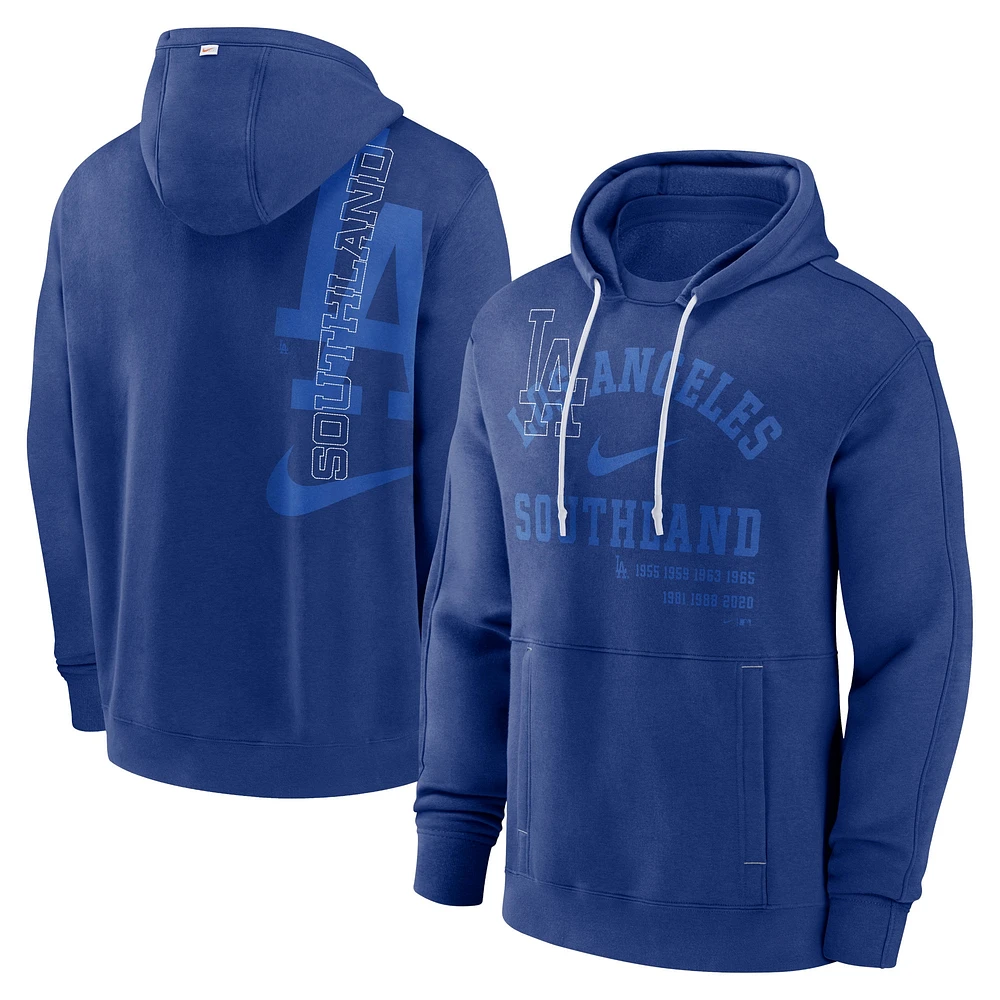 Men's Nike Royal Los Angeles Dodgers Statement Ball Game Pullover Hoodie