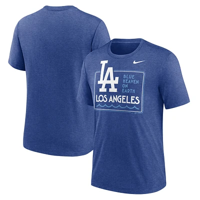 Men's Nike Royal Los Angeles Dodgers Think Blue Hometown Tri-Blend T-Shirt