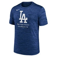 T-shirt Nike Royal Los Angeles Dodgers Velocity Performance pour homme