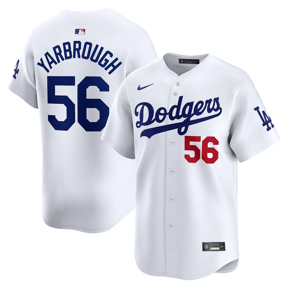 Men's Nike Ryan Yarbrough White Los Angeles Dodgers Home Limited Player Jersey