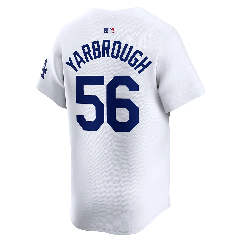 Maillot de joueur Nike Ryan Yarbrough pour hommes, blanc, Los Angeles Dodgers Home Limited Player