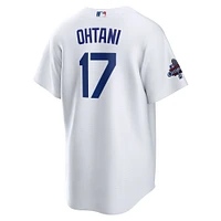 Maillot réplique à domicile Nike Shohei Ohtani pour homme, blanc, champions de la Série mondiale 2024 des Los Angeles Dodgers