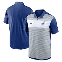 Polo Nike Performance à rayures Vapor des Los Angeles Dodgers pour homme, blanc/bleu roi