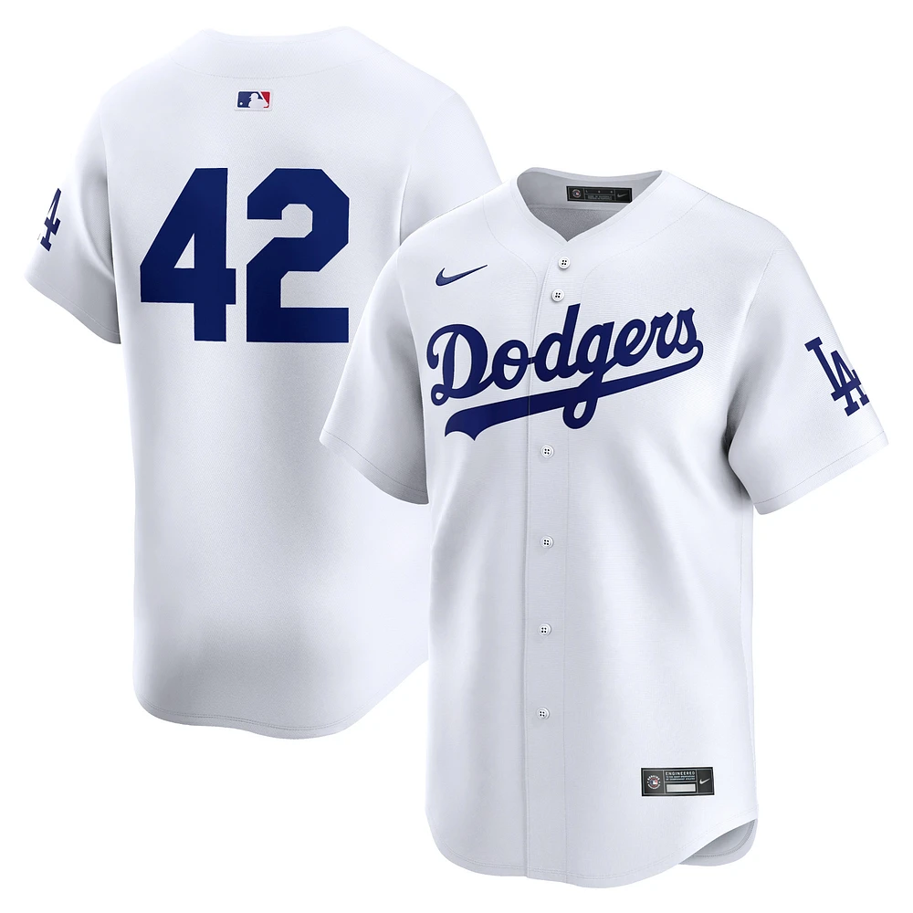 Men's Nike  White Los Angeles Dodgers 2024 Jackie Robinson Day Home Limited Jersey