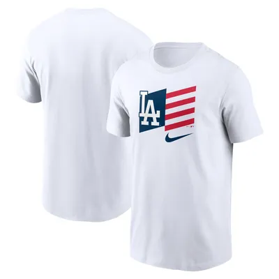 Men's Los Angeles Dodgers New Era White Historical Championship T-Shirt