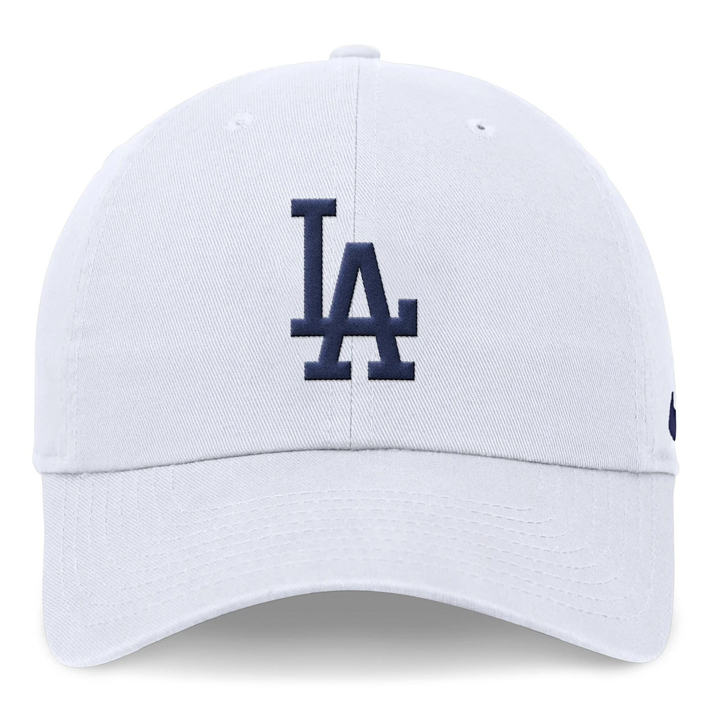 Casquette ajustable Nike Los Angeles Dodgers Club pour homme, blanche