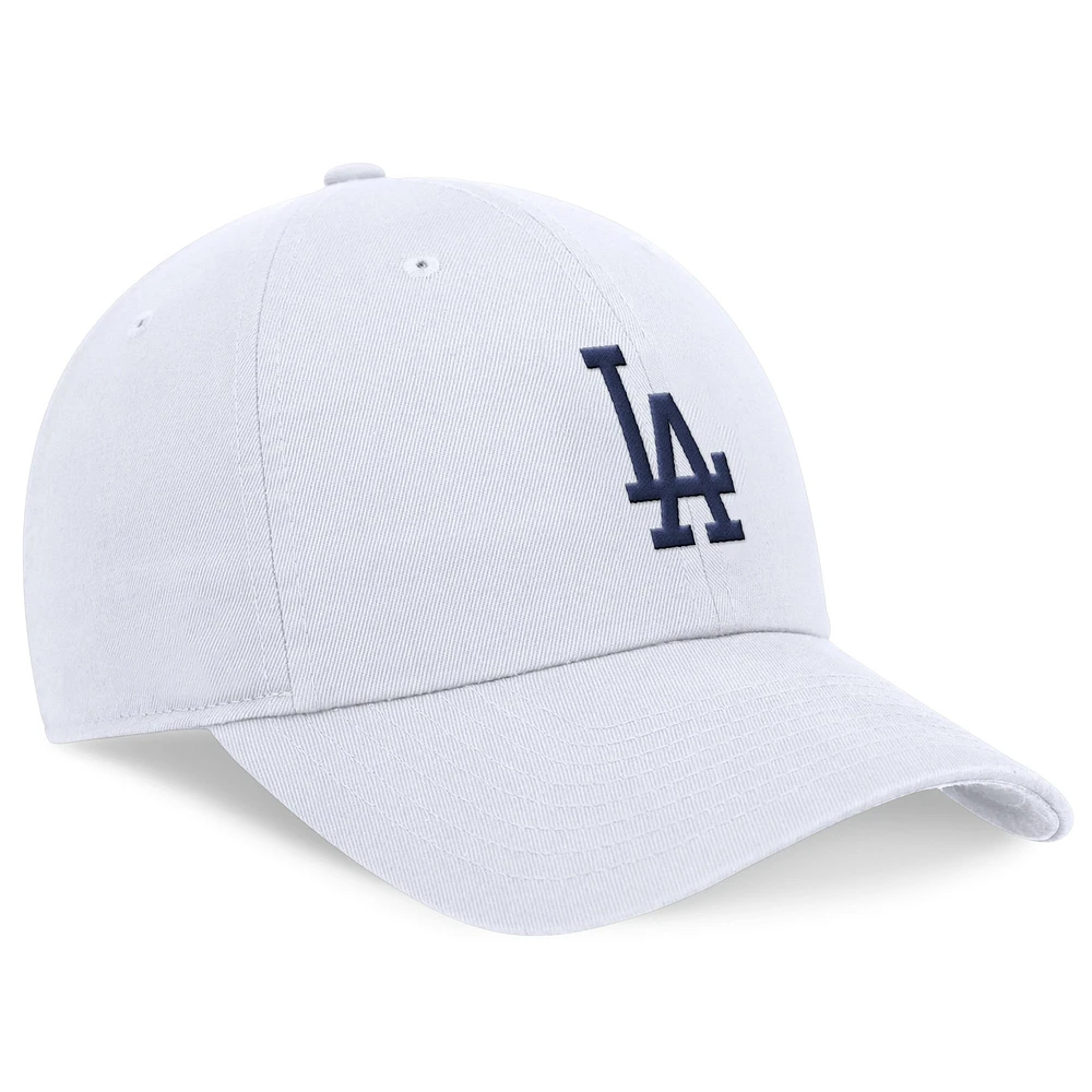 Casquette ajustable Nike Los Angeles Dodgers Club pour homme, blanche