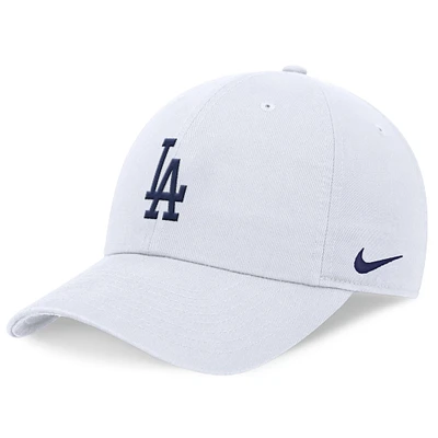 Casquette ajustable Nike Los Angeles Dodgers Club pour homme, blanche