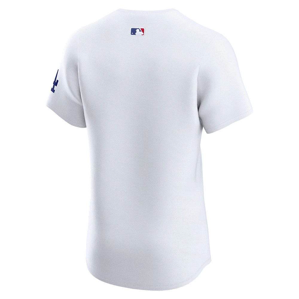Maillot Nike blanc domicile Elite des Los Angeles Dodgers pour homme