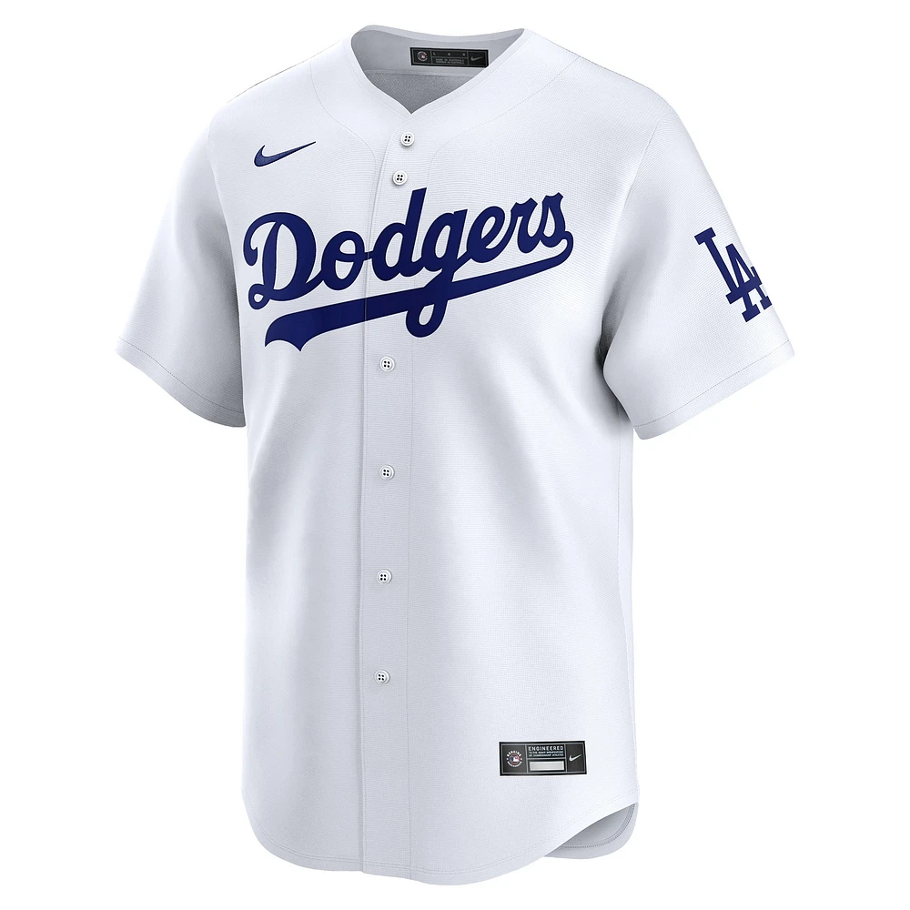 Maillot Nike blanc Los Angeles Dodgers Domicile Limité pour homme