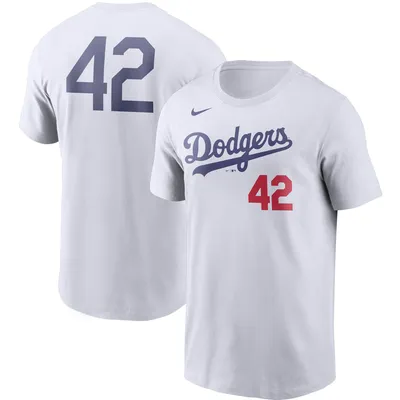 Nike Men's Nike Jackie Robinson Heathered Gray Brooklyn Dodgers Cooperstown  Collection Name & Number T-Shirt