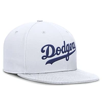 Casquette ajustée Nike True Performance pour homme des Los Angeles Dodgers blanche