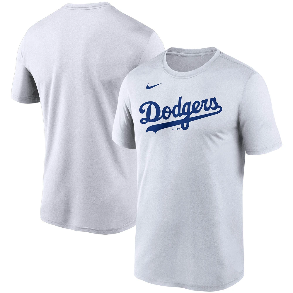 Men's Nike White Los Angeles Dodgers Wordmark Legend Performance T-Shirt