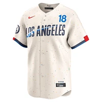 Maillot de joueur Nike Yoshinobu Yamamoto crème Los Angeles Dodgers 2024 City Connect Limited pour homme