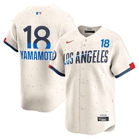 Maillot de joueur Nike Yoshinobu Yamamoto crème Los Angeles Dodgers 2024 City Connect Limited pour homme