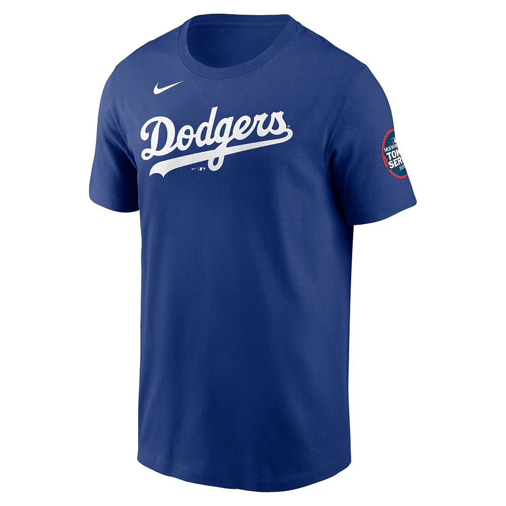 Men's Nike Yoshinobu Yamamoto Royal Los Angeles Dodgers 2025 MLB World Tour: Tokyo Series Name & Number T-Shirt