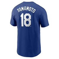 Men's Nike Yoshinobu Yamamoto Royal Los Angeles Dodgers 2025 MLB World Tour: Tokyo Series Name & Number T-Shirt