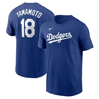 Men's Nike Yoshinobu Yamamoto Royal Los Angeles Dodgers  Fuse Name & Number T-Shirt