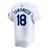 Maillot de joueur Nike Yoshinobu Yamamoto pour hommes, blanc, Los Angeles Dodgers Home Limited Player