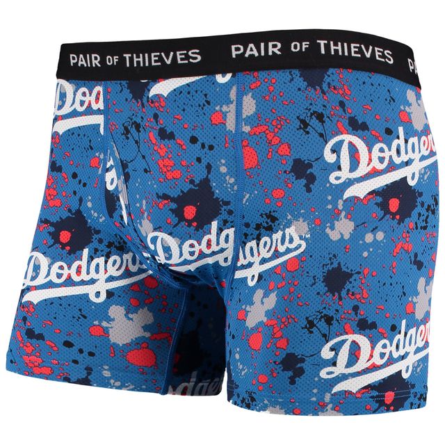 Lot de 2 boxers super ajustés pour homme Paire voleurs Royal/Black Los Angeles Dodgers