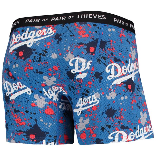 Lot de 2 boxers super ajustés pour homme Paire voleurs Royal/Black Los Angeles Dodgers