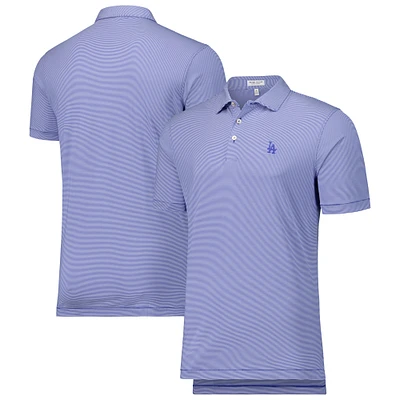 Men's Peter Millar Royal Los Angeles Dodgers Jubilee Stripe Stretch Jersey Polo