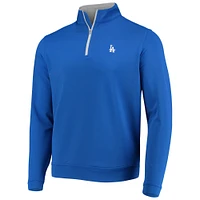 Men's Peter Millar Royal Los Angeles Dodgers Perth Solid Stretch Quarter-Zip Top