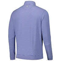 Men's Peter Millar Royal Los Angeles Dodgers Perth Sugar Stripe Performance Quarter-Zip Top