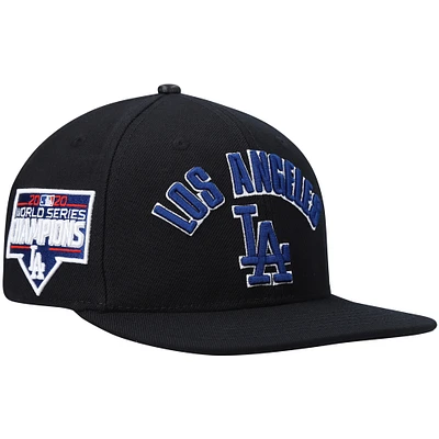 Casquette snapback avec logo Stacked Los Angeles Dodgers Pro Standard noir pour homme