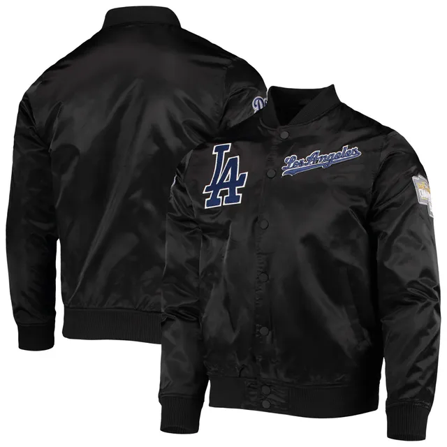 Men's Mitchell & Ness Royal/Gray Los Angeles Dodgers Big Tall Coaches Satin Full-Snap Jacket