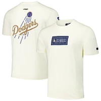 Men's Pro Standard Cream Los Angeles Dodgers Club Member Badge T-Shirt