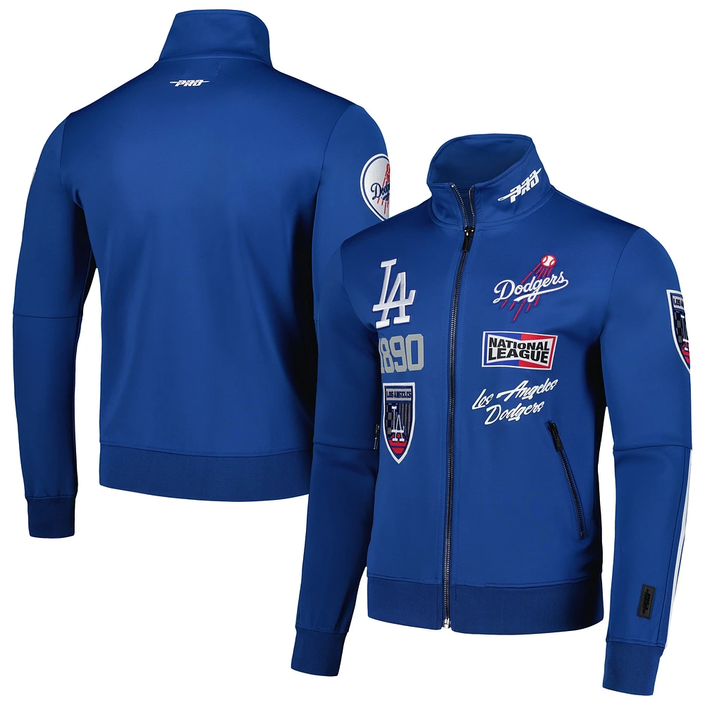 Men's Pro Standard Royal Los Angeles Dodgers Fast Lane Full-Zip Track Jacket