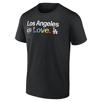 Men's Profile Black Los Angeles Dodgers Big & Tall Pride T-Shirt