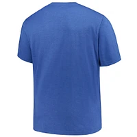 Men's Profile Heather Royal Los Angeles Dodgers Big & Tall Weathered Logo T-Shirt