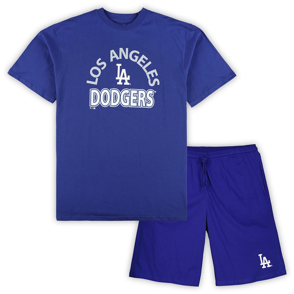 Men's Profile Los Angeles Dodgers Big & Tall T-Shirt Shorts Combo Set