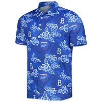 Men's Reyn Spooner Royal Brooklyn Dodgers Cooperstown Collection Puamana Print Polo