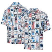 Men's Reyn Spooner White Los Angeles Dodgers Americana Button-Up Shirt