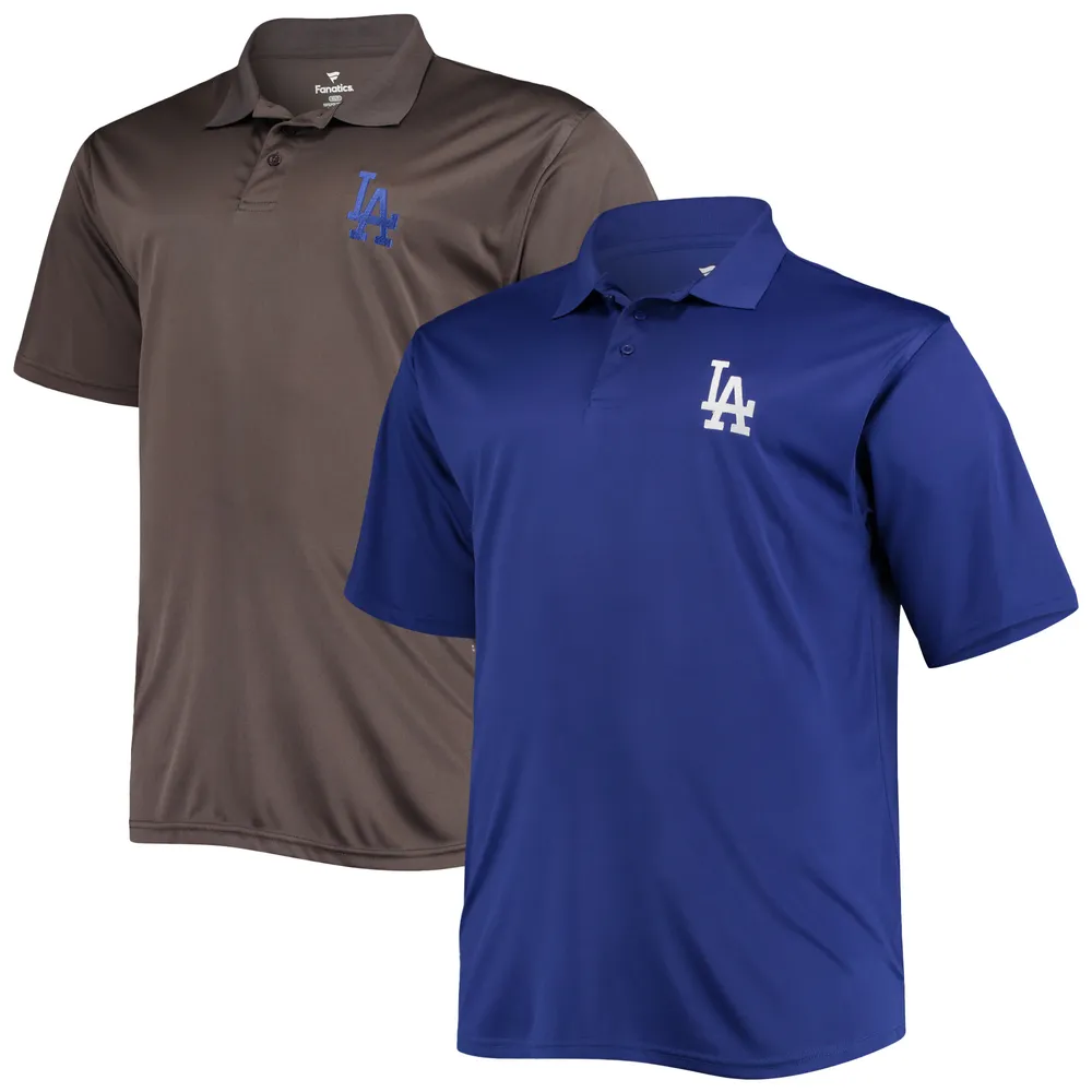 Lids Los Angeles Dodgers Big & Tall Two-Pack Polo Set - Royal/Charcoal
