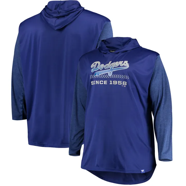 Los Angeles Dodgers Youth Sweatshirt Majestic Wordmark Pullover Hoodie  Heathered Gray