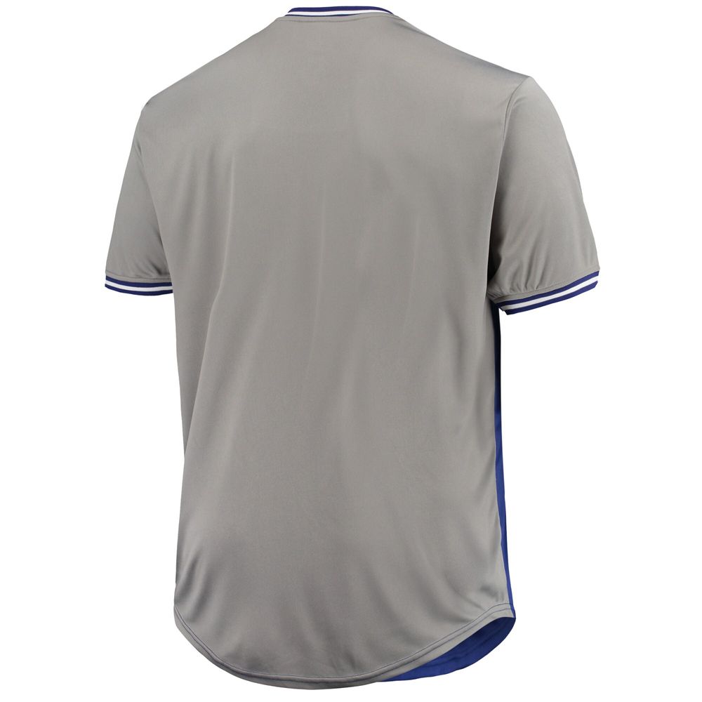 Men's Gray Los Angeles Dodgers V-Neck Jersey