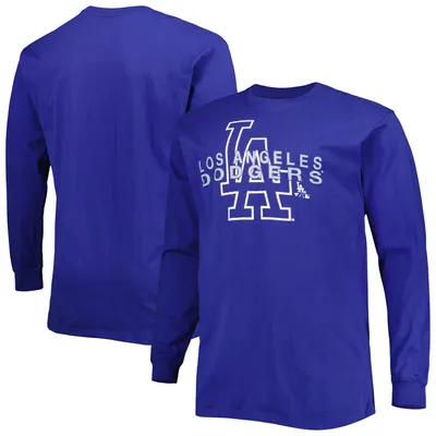 T-shirt à manches longues Big & Tall Royal Los Angeles Dodgers pour homme