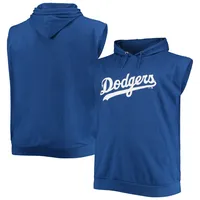 Men's Royal Los Angeles Dodgers Jersey Muscle Sleeveless Pullover Hoodie