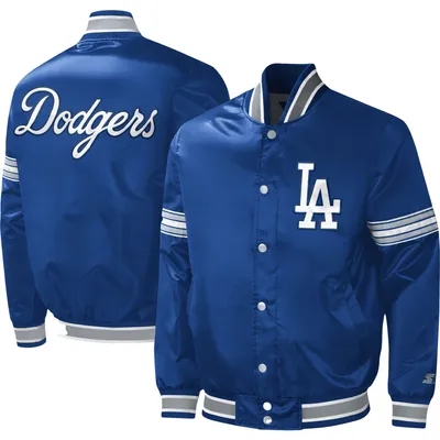 Los Angeles Dodgers Starter Midfield Satin Full-Snap Varsity Jacket - Royal