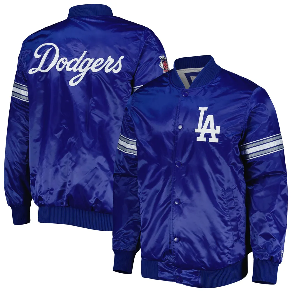 Pro Standard Men's Black Los Angeles Dodgers Wordmark Satin Full-Snap Jacket