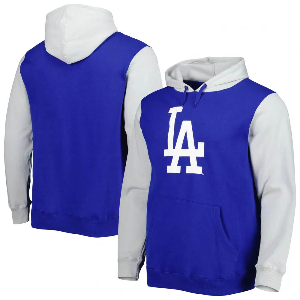 Men's Stitches Royal/Gray Los Angeles Dodgers Team Pullover Hoodie