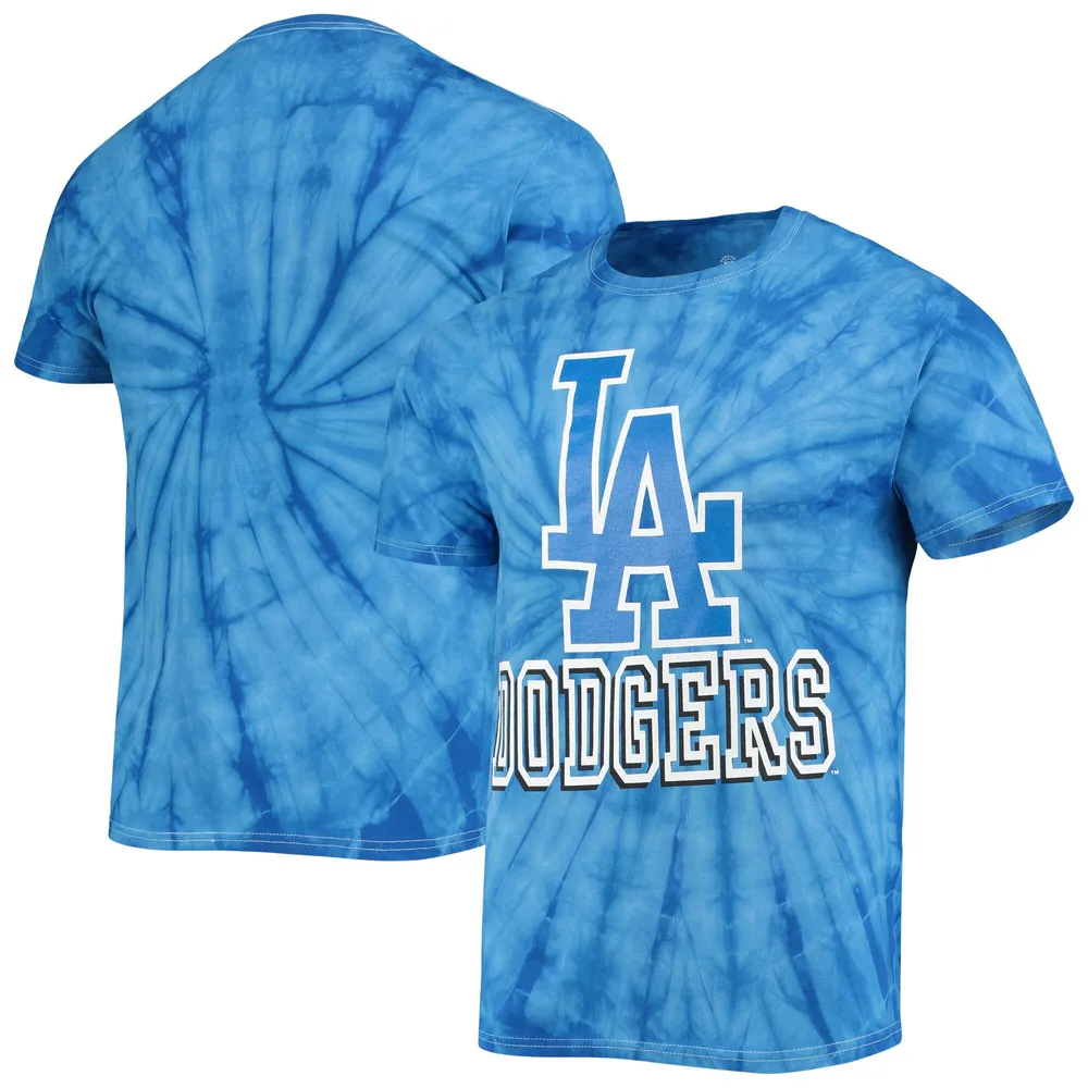 Lids Los Angeles Dodgers Stitches Spider Tie-Dye T-Shirt - Royal